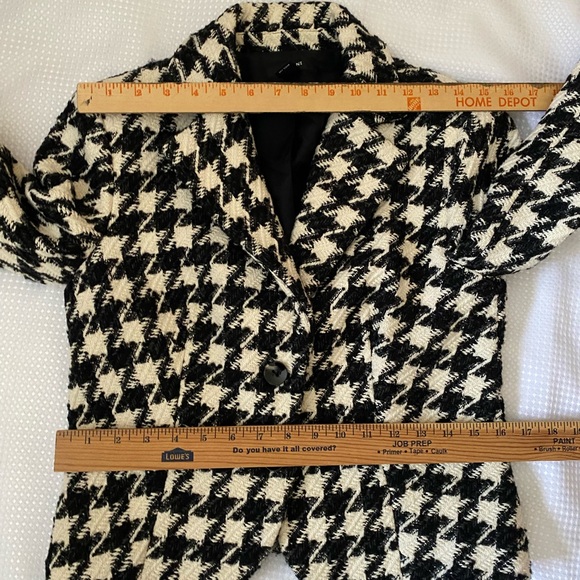 Alfani Petite Classic Houndstooth Tweed Wool Blend Blazer Women’s size 4P - Picture 5 of 14
